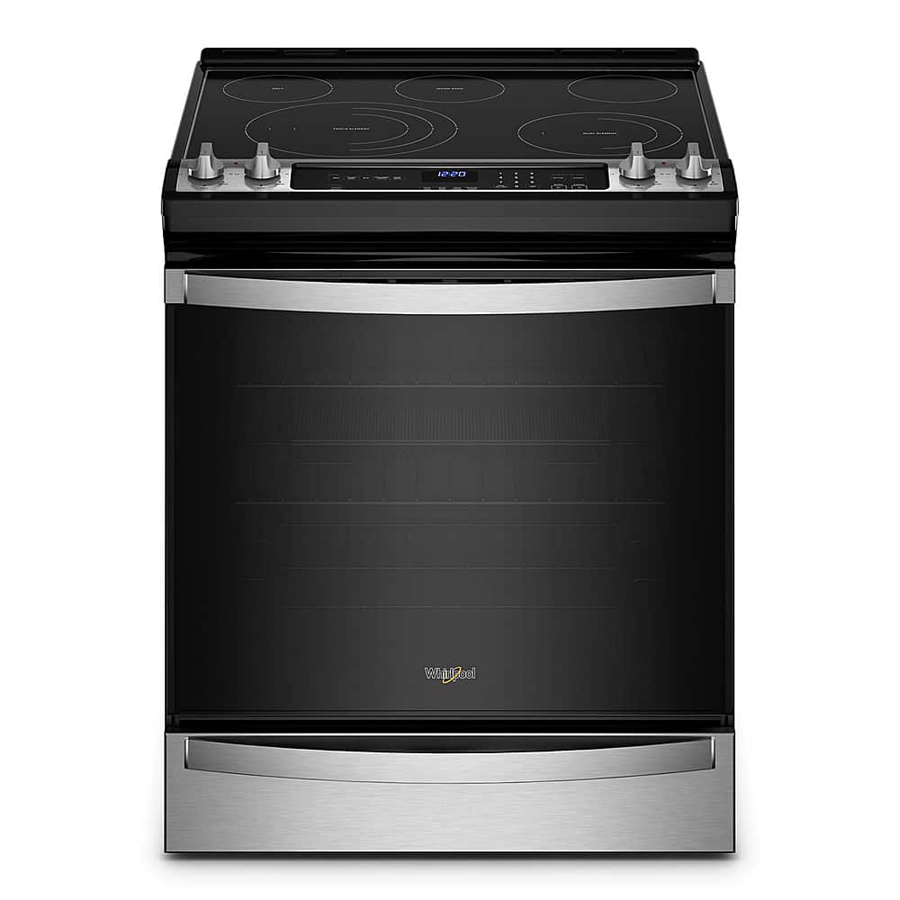 Whirlpool - 6.4 Cu. Ft. Freestanding Electric True Convection Range with Air Fry for Frozen Foods - Stainless Steel product…