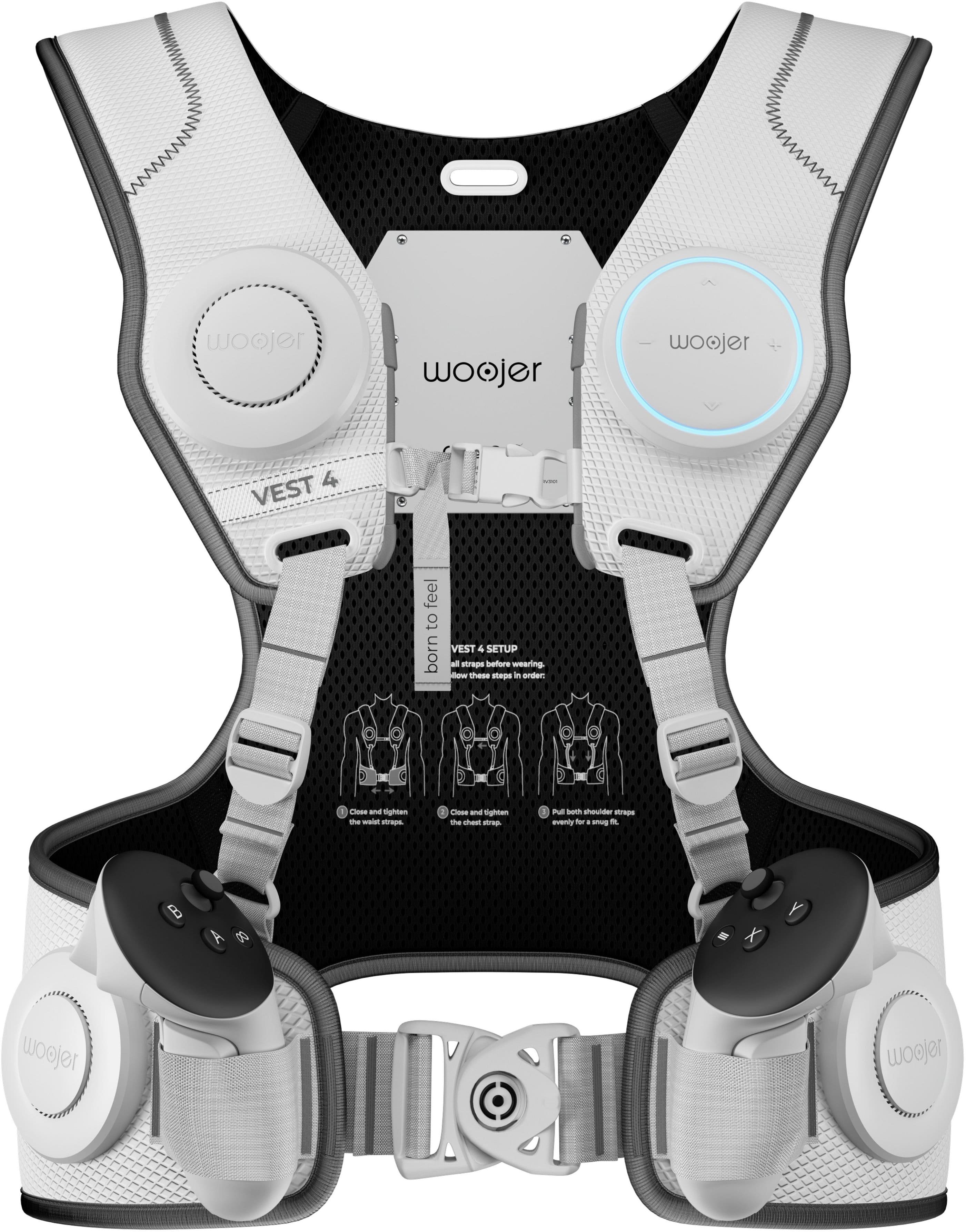 Woojer - Made for Meta HiFi Haptic Vest 4 - Compatible with PS (3,4,5) Xbox (Series X, One, 360) Nintendo (Switch, 3DS) - Wh…